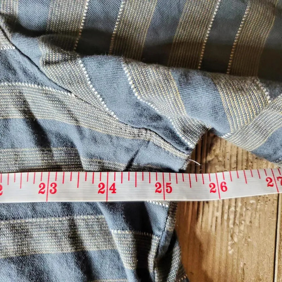 COLUMBIA Men's Graphite Stripe Collared Shirt Size XXL Snap Front Double pocket - Picture 7 of 15